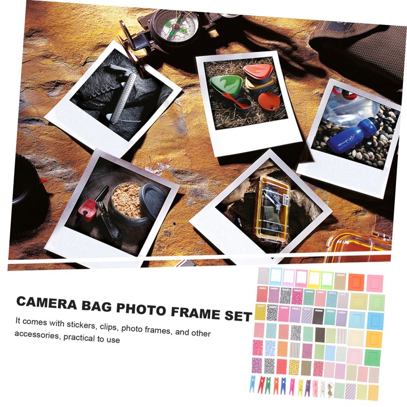 LABRIMP 1 Set Photo Sticker Desk Frames Kit for Instant