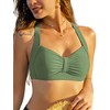 ZAFUL Women Bikini Top Only-Supportive Swimsuit Top Large Bust Bathing