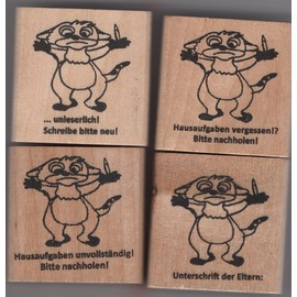 Hauke Trade Meerkat Stamp for Teacher and School on Homework Parents Signature