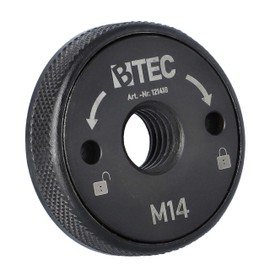 BTEC Quick Release Nut M14 Clamping Nut as Accessory for All Standard Angle Grinders with an M-14 Thread for Easy Loosening and Attaching without Tools