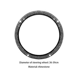Gsrhzd Lenkradbezug, Lenkradbezug Glitzer, Autolenkradüberzug with Bling Bling, Strass Atmungsaktiv rutschfest Glitzerlenkradhülle, für Alle Standard-lenkräder von 36CM Bis 39CM, Silber