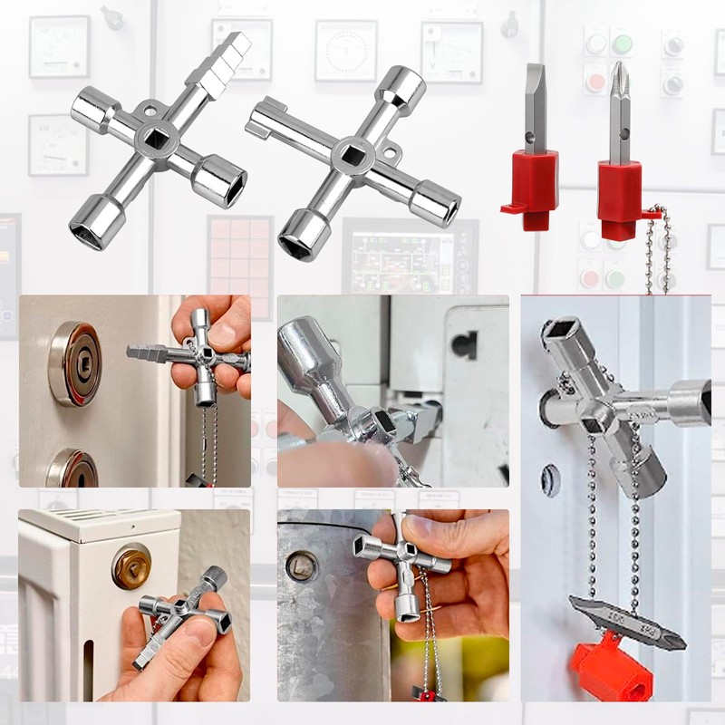 Teokantz Pack of 2 Universal Keys Control Cabinet Key 4
