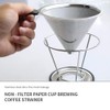 Stainless Steel Pour Over Cone Coffee Dripper Reusable Filter Honeycombed