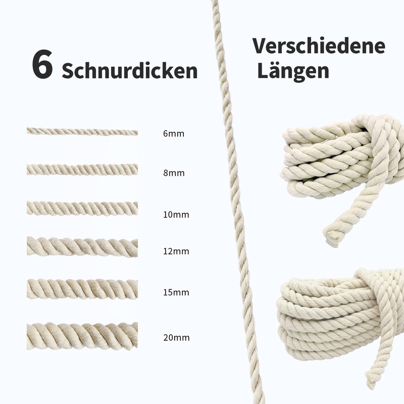 Cotton Cord Cotton Rope Yarn Thick Rope 20 mm Macrame