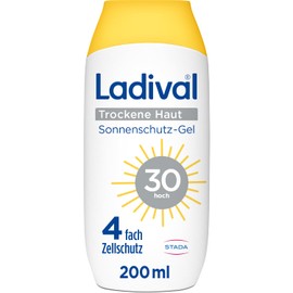 Ladival Dry Skin Sun Protection Lotion SPF 30: Sun Cream for Tendency to Neurodermatitis & Psoriasis, Soothing and Nourishing with Hyaluronic Acid, with 4x Cell Protection, Waterproof, 200 ml