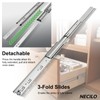 NECILO Heavy Duty Drawer Slides Without Lock, 150lb Capacity Full