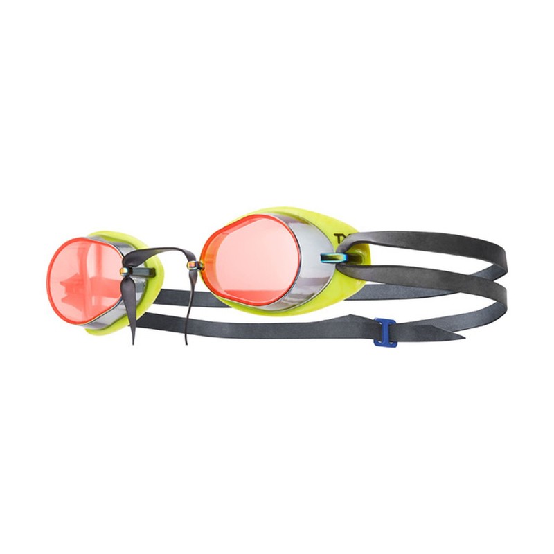 TYR Socket Rockets 2.0 Mirrored Goggles, Red Fluorescent Yellow, One