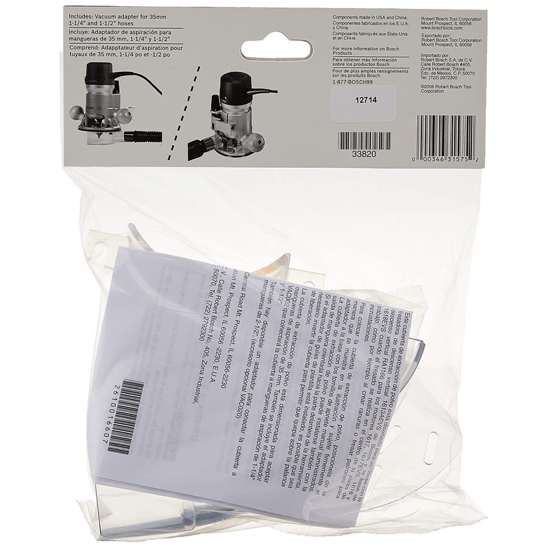 BOSCH RA1172AT 2-Piece Router Dust Extraction Vacuum Hook Kit with