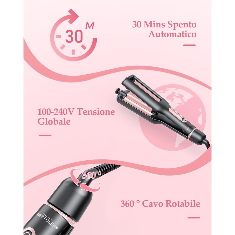 4 In 1 Regolabile Piastra Onde per Capelli - 22/25/32/38mm