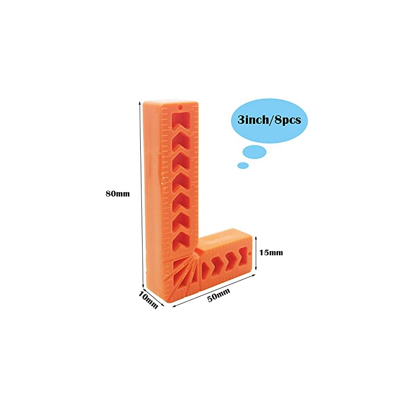 Positioning Squares, CTRICALVER 8 pcs 3" 90 Degree Clamping Squares,