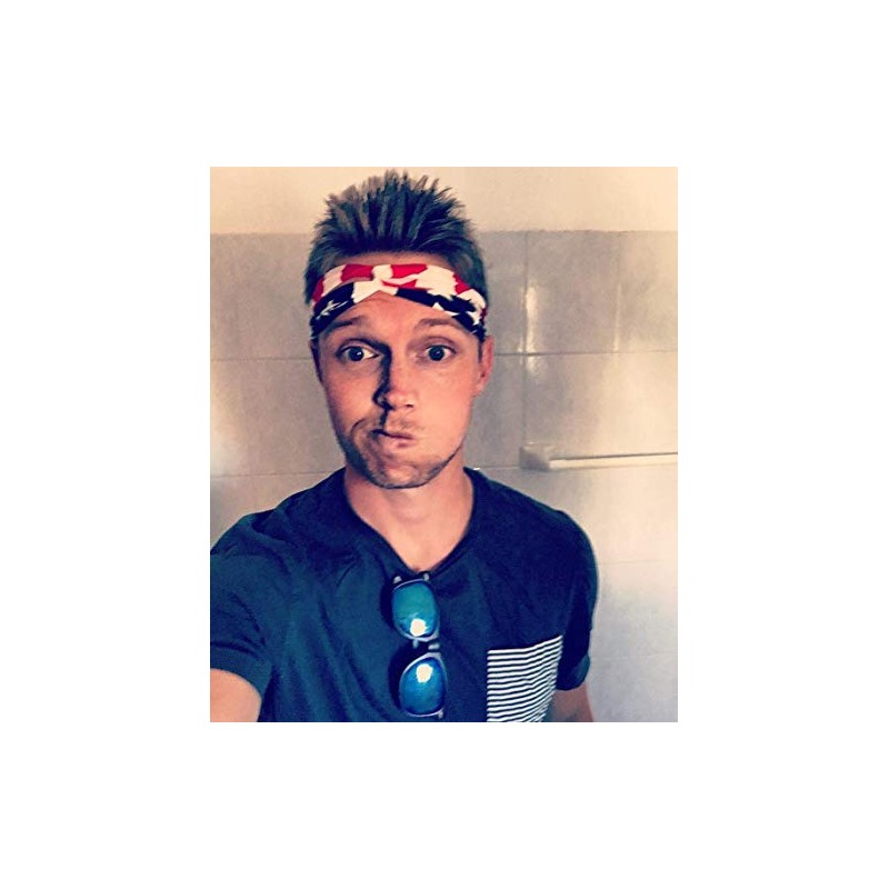 LUX ACCESSORIES American Flag July 4Th Independence Day Red White