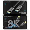 BlueRigger 8K Fiber Optic HDMI Cable 100FT (48Gbps, in-Wall CL3
