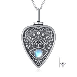 Peireara Evil Eye Urn Necklace 925 Sterling Silver Urn Necklaces for Ashes Ash Necklace for Women Men Cremation Jewelry for Ashes