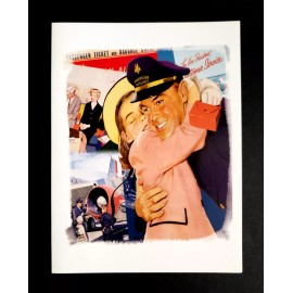 Vintage AMERICAN AIRLINES "AA Captain" Blank Note Greeting Card Stationary NOS