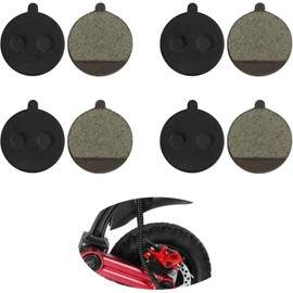 4 Paar Bremsscheibenbeläge für Elektroroller, Bremsbeläge für Kugoo M4/M4 Pro Scooter, Bremsklötze Harzhalbmetall, Elektroroller Brake Lining Pads Halbmetall Ersatz Zubehör (Halbmetall)
