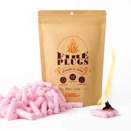 Non-Toxic Waterproof Fire Starters with 5+ Minute Burn for Emergencies, Survival, Campfires, Fire Pits, Grills - Made in The USA - 50 Pack