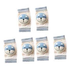 Kisangel 3 Pairs Lightweight Baby Knee Pad Elbow Protector Cartoon Design Easy to Wear Safe for Summer