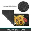 Kuyig Home Kitchen Mats for Floor Sunflower Kitchen Rugs Sets