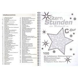 MOMENTS The in C Major – 100 Hits – Christmas Hits of the Most Popular Christmas Songs for Guitar, Voice, Piano – Song Book With Christmas Greetings Card – Note Clip