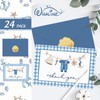 Whaline 24 Pack Baby Shower Thank You Cards Plaid Nautical