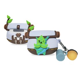 SKPY Korok Yahaha Backpack Fashion Funny Cute Case for AirPods 3rd Generation Silicone Antifall Cover with Luminous Pendant for Boys Girls Womens Mens