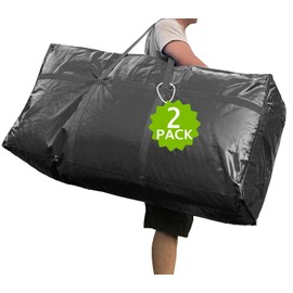 66 Gallon Extra Large Storage Bags, Huge Moving Bags Heavy Duty with Zipper and Stronger Handles, Big Foldable Duffle Bag for Travel - Storage Totes Moving Boxes for College, Christmas Tree, Bedding