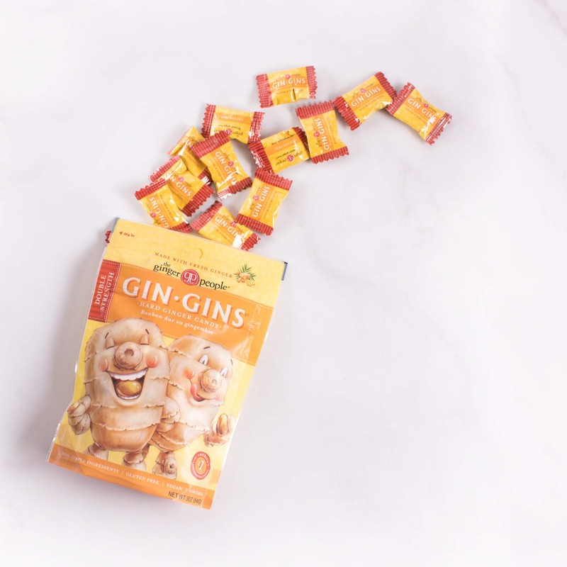 The Ginger People Gin Gins Double Strength Hard Ginger Candy,