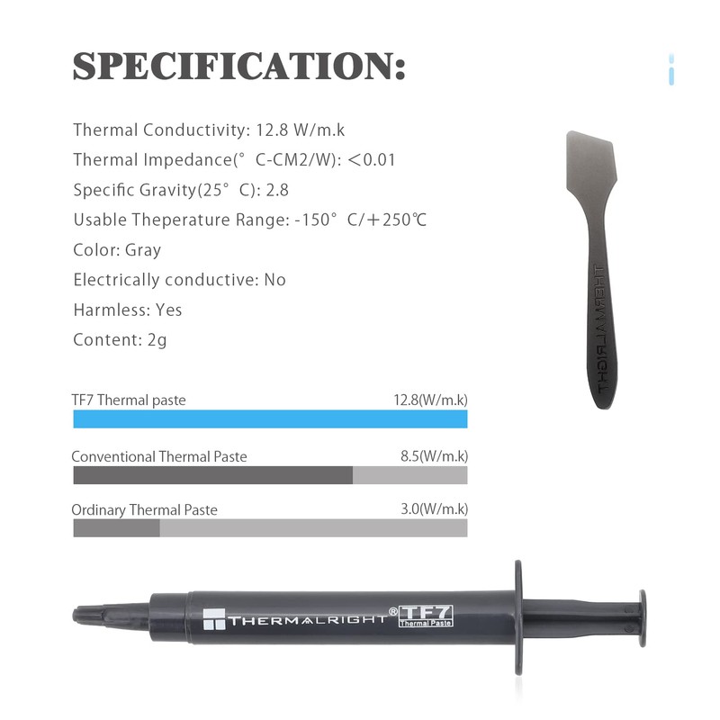 Thermalright TF7 2g Thermal Compound Paste for CPU Coolers, Heat