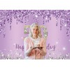INRUI Purple Happy 50th Birthday Photography Background Girls Sweet Fifty