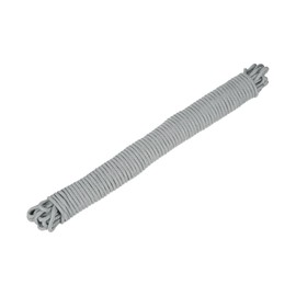 Rebower 1 Pcs Gray Nylon Rope 1/4"x98ft Solid Braided Cord Polypropylene Rope Utility Cord,[for Camping, Tie Down, Securing, Mooring Lines,Indoor & Outdoor Use]