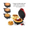 Mini Waffle Maker with Removable Interchangeable Plates. Best for Waffle