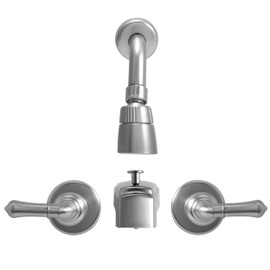 Pacific Bay Tub and Widespread Shower Faucet Trim Kit - Non-Metallic High Grade ABS Plastic Construction - Brushed Satin Nickel Finish
