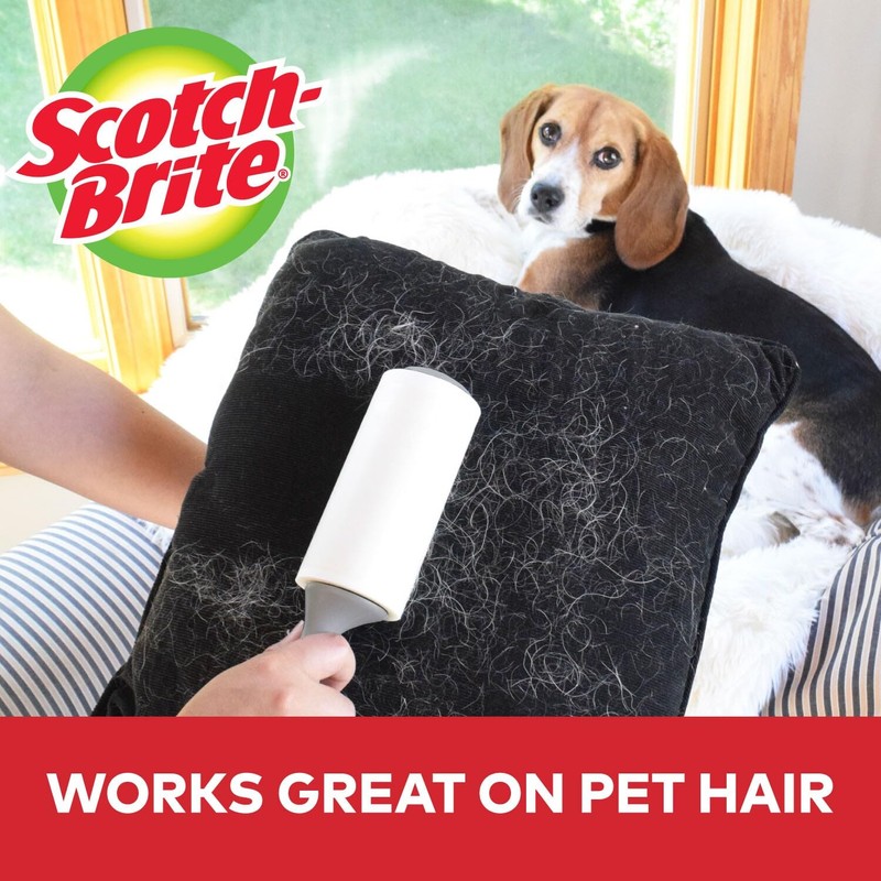 Scotch-Brite Lint Roller, Works Great on Pet Hair, 60 Sheets