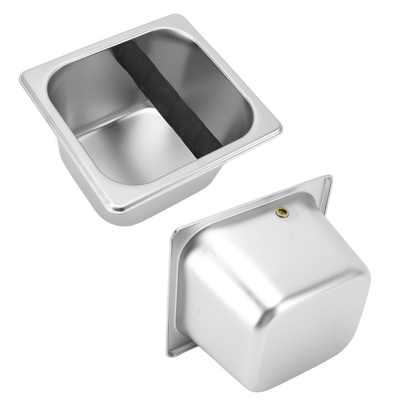 Stainless Steel Coffee Knock Box Coffee Grounds Container Box for