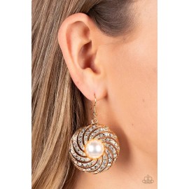 Paparazzi Jewelry Accessories - Vintage Vortex - Gold Earrings - NEW!!