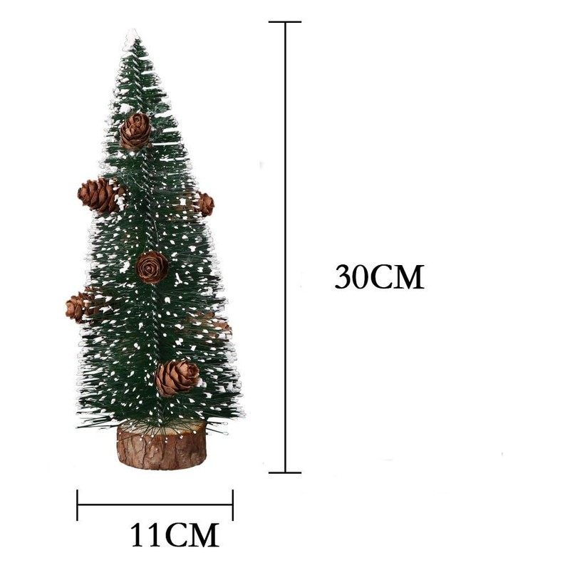 Mini Green Christmas Tree, Artificial Small Pine Tree, Snow Tree