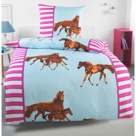 DreamHome Bed Linen Set 135 x 200 cm 2-Piece Oeko-Tex Certified & Suitable for Allergy Sufferers Bed Linen Set with 1 Duvet Cover 135 x 200 cm and Pillowcase 80 x 80 cm, Design - Motif: Design 2