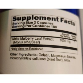 Vitamins Because White Mulberry Leaf Extract 1000mg 5X200 Caps Naturally Contains Quercetin