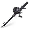 Fishing Rod Reel Combo Set Portable Telescopic with Reels Bait