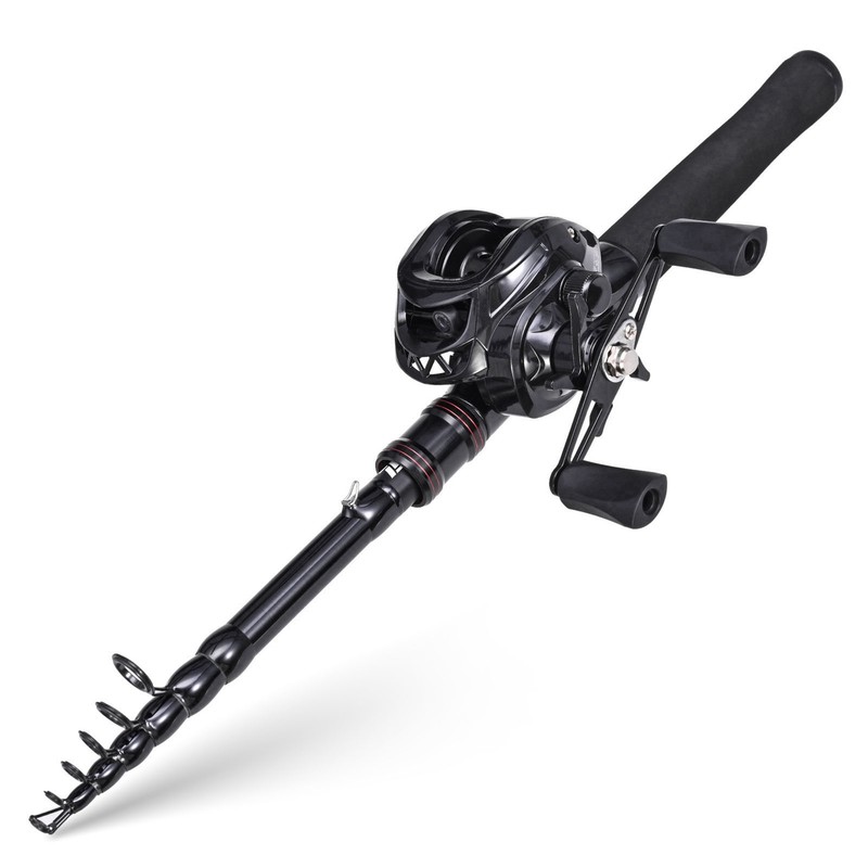 Fishing Rod Reel Combo Set Portable Telescopic with Reels Bait