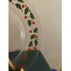 Arcoroc Christmas Plates Clear Glass Holly Berry Set Of (4)