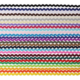 NEOTRIMS Ric Rac Ribbon (Emerald, 30 yards) 6mm Sewing Trimming,28 Colors.Rik Rak S Bend Decorative Trim for Apparel & Crafts UK