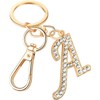 Rohans Womens Gold Plated Alloy Car Key Ring with Crystal