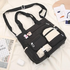 Phaoullzon Crossbody Cute Bag for Teens Kawaii Messenger Purse Nylon Shoulder School Tote Bags