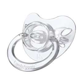 Landofgenie Large Shield Adult Size Pacifiers Butterfly Shape Transparent Design Pacifier White
