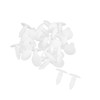 Motoforti Universal Push Bumper Fastener Rivet Clips, 0.51"x0.67", Plastic, White,30pcs