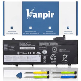 VANPIR L17L3P71 01AV478 Laptop Battery, 11.58V 57Wh 4920mAh 3-Cell Compatible with Lenovo ThinkPad T480s Series Notebook 01AV479 L17M3P71 L17S3P71 SB10K97621