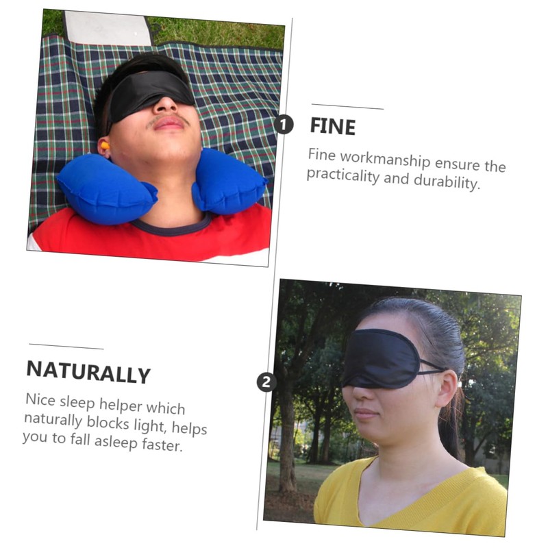 KOMBIUDA 12pcs Shading Eye Masks Comfortable Travel Sleep Masks for
