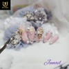 Bead pearl handmade nail tips✨ - Short Oval / 구슬진주