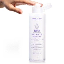 Gellen 16 Fl Oz Nail Polish Remover Non Acetone, Professional Nail Polish Remover Pump | Soak off Gel Polish Remover Kit for Nails | Multifunctional 5 in 1 Gel Nail Remover